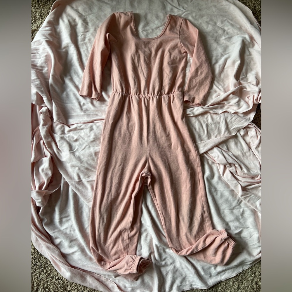 Alice + Ames Pink Long Sleeve Jumpsuit / Romper